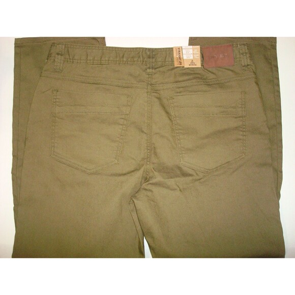 NWT New Mens 35 X 30 Prana Organic Bridger Jeans Peat Green Denim Brown Straight - Picture 1 of 7